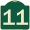 Signmission Sign with Number 11 Heavy-Gauge Aluminum Architectural Sign, 18" x 18", G-1818-22911 A-DES-G-1818-22911 - alternate 1